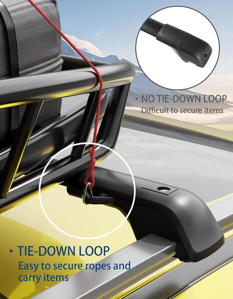 wonderdriver حامل سقف قابل للقفل بوزن 300 رطل مع قضبان عرض متوافقة مع RAV4 Adventure/TRD Off-Road من 2019-2025، قضبان سقف ألمنيوم ثقيلة لتحميل القوارب، حاملة أمتعة سقف سوداء. - Image 5